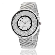Load image into Gallery viewer, Round Wristwatch Stainless Analog Women Fashion Quartz Steel Rhinestone