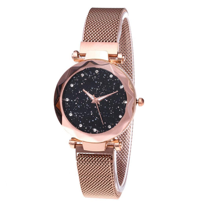 New Women Fashion Alloy Band Round Easy To Read Analog Quartz Wrist Complete