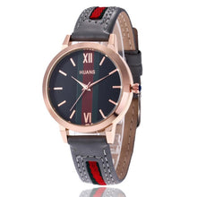 Load image into Gallery viewer, Quartz Wristwatch Artificial Leather Round Quartz Pin Buckle WristWatches Vintage Ladies