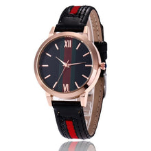 Load image into Gallery viewer, Quartz Wristwatch Artificial Leather Round Quartz Pin Buckle WristWatches Vintage Ladies