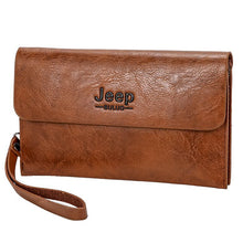 Load image into Gallery viewer, mylb Men's handbag fashion trend hand grab bag business double hand bag men purse soft leather large capacity bag PU leather